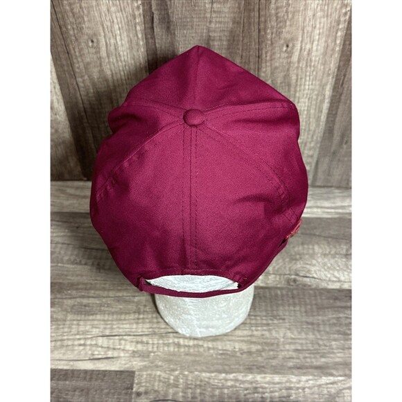 Vtg Longs Drugs Store Pharmacy Adjustable Trucker Hat Burgundy Zip Back Rope HTF - Picture 12 of 15